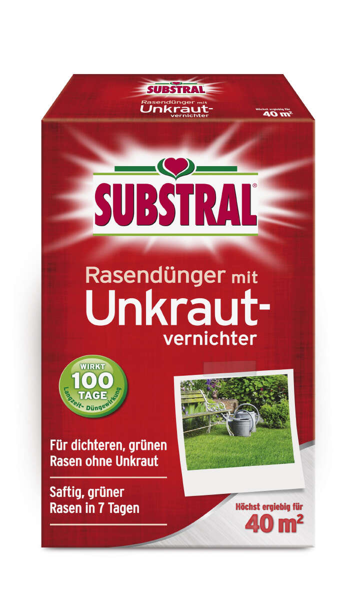 SUBSTRAL Rasendünger mit Unkrautvernichter